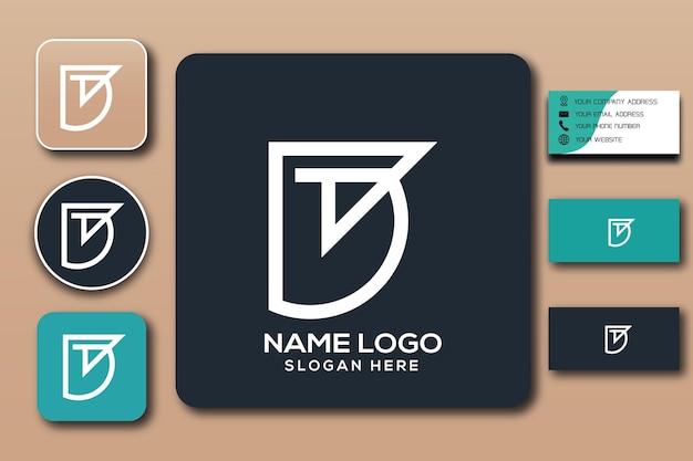 BT monogram logo template