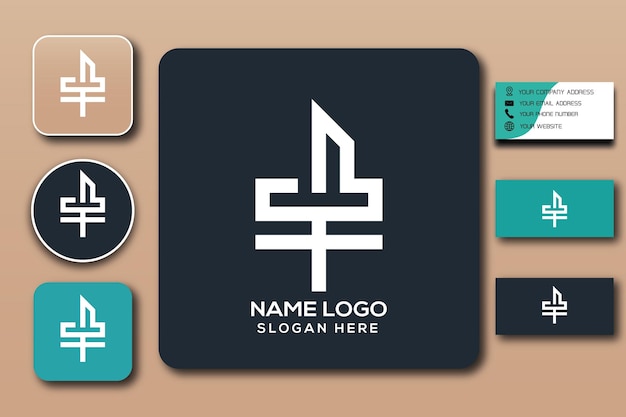 bT monogram logo template