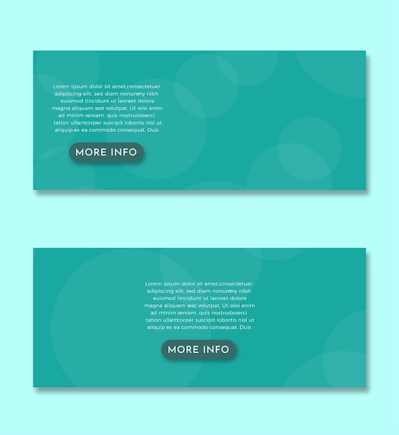 Bubble Background Banner Set Design Template