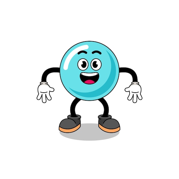 Bubble cartoon with surprised gesture