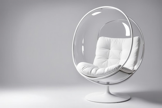 Bubble chair isolated on a white background