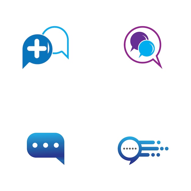 Bubble Chat Social Template and Symbol