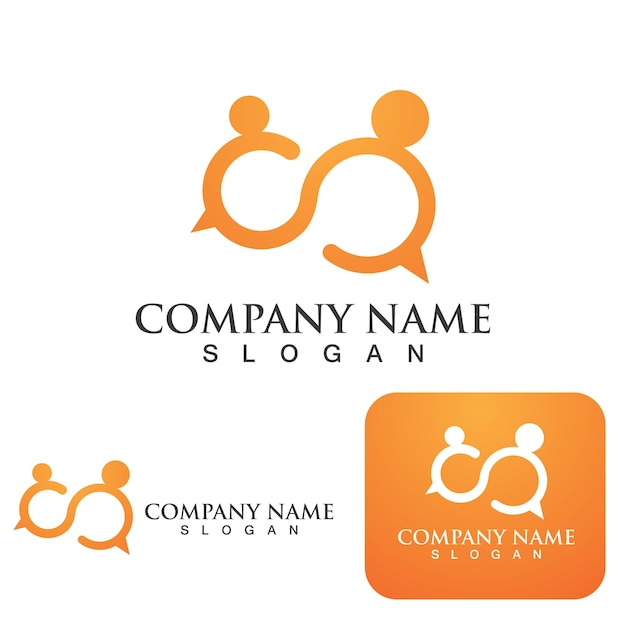 Bubble Chat Social Template and Symbol