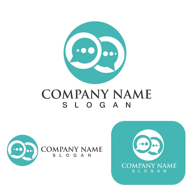 Bubble Chat Social Template and Symbol