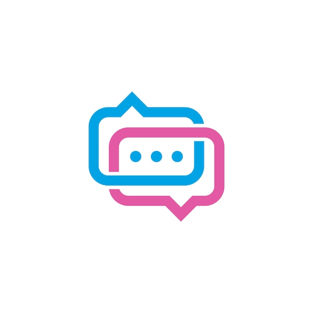 Bubble Chat Symbol Icon Vector Logo Template