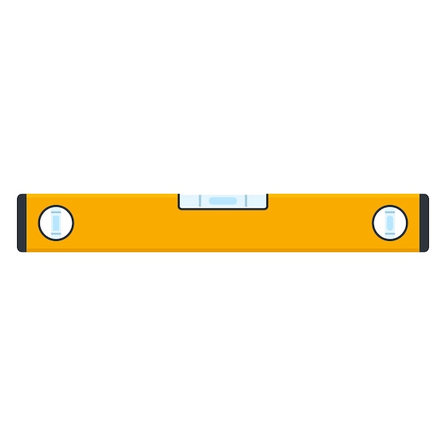 Bubble level meter icon Construction or building orange level tool