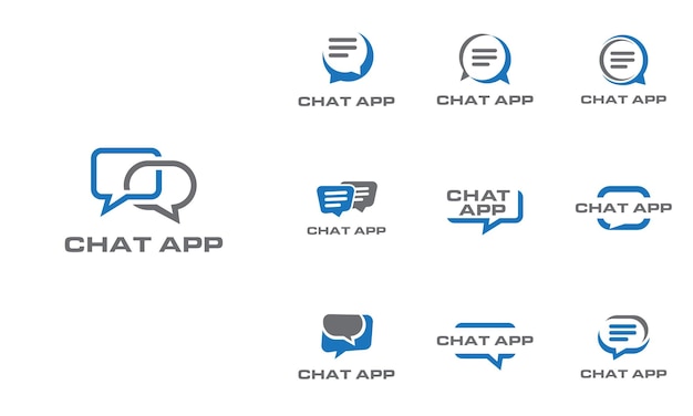 Bubble speech logo design concept related to Chat App