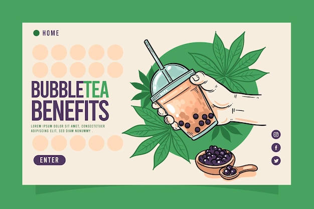 Bubble tea landing page