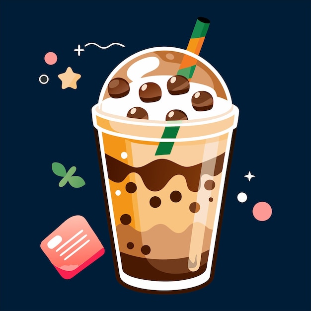 Bubble tea vector