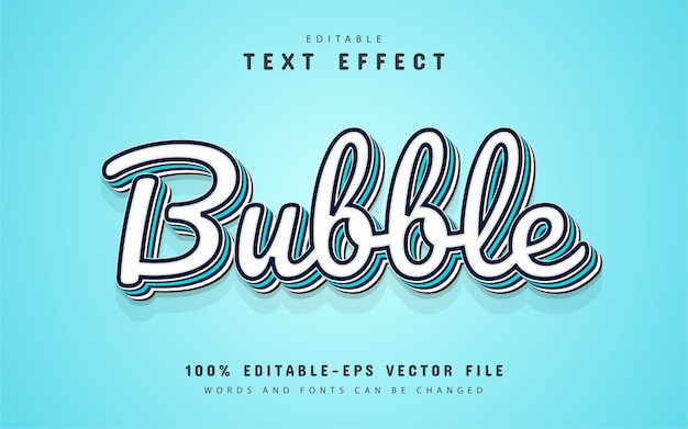 Bubble text, editable 3d text effect