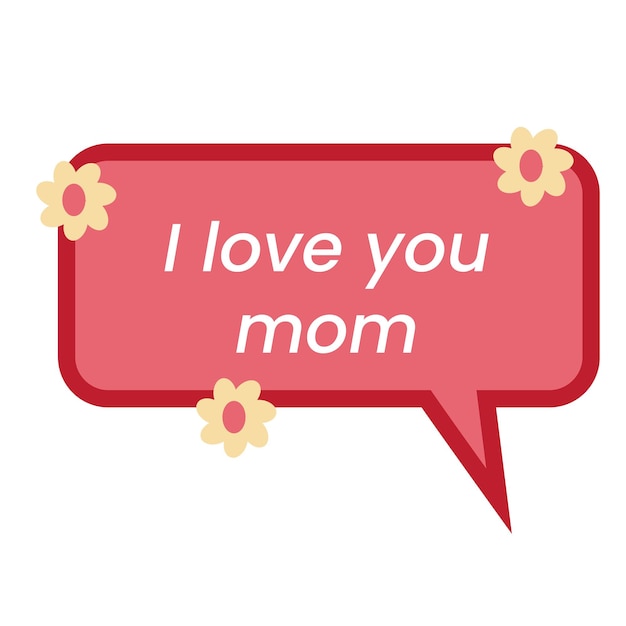 bubble text mothers day sticker