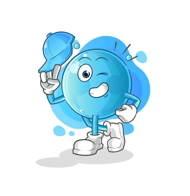 Bubble young boy character cartoon