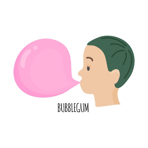 Bubblegum icon clipart avatar logotype isolated vector illustration