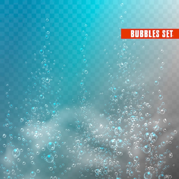 Bubbles under water.