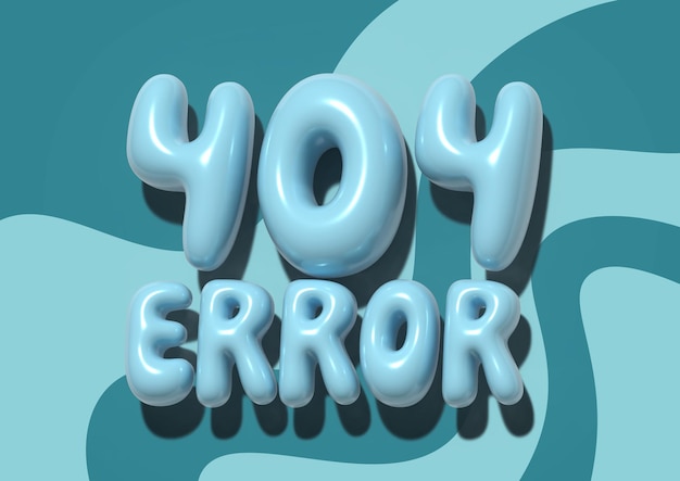 Bubbly 404 Error Playful and Fun Error Message