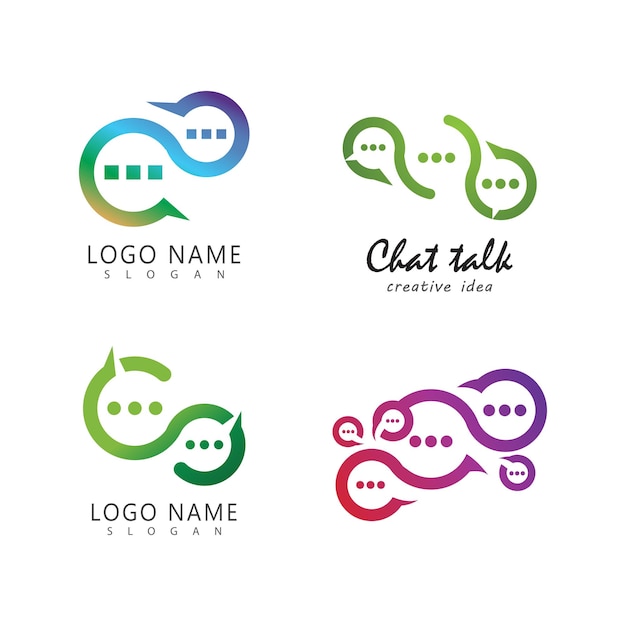 Buble chat icon Vector Illustration design Logo template