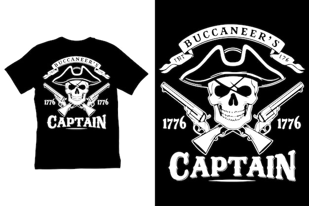 Buccaneers 1776 Captain TShirt Design