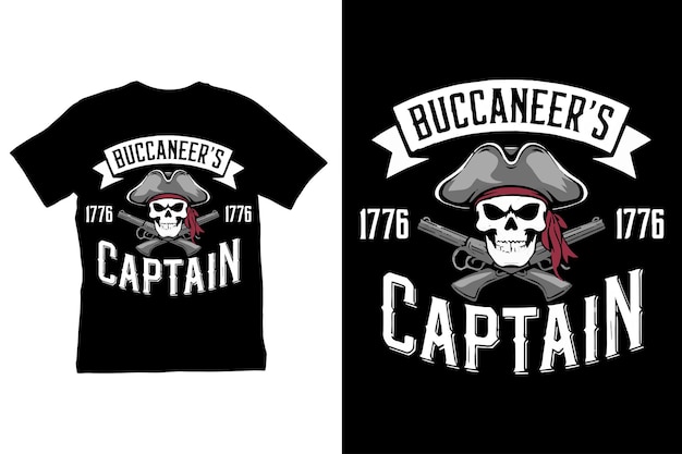 Buccaneers 1776 Captain TShirt Design