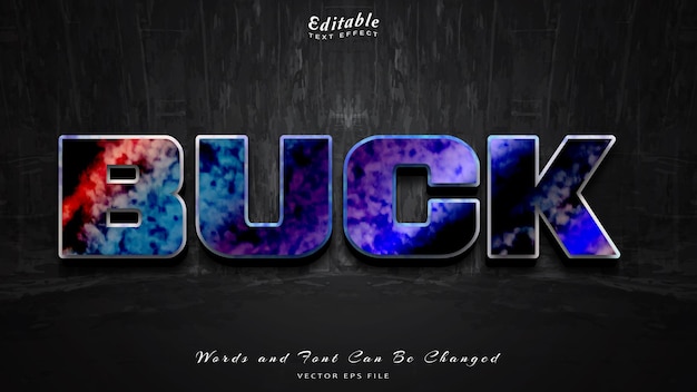 BUCK editable text effect