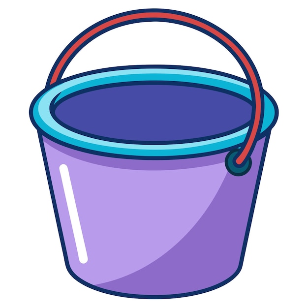 Bucket clip art and vector design with a white background