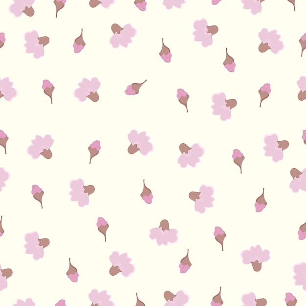 bud flower seamless pattern template background