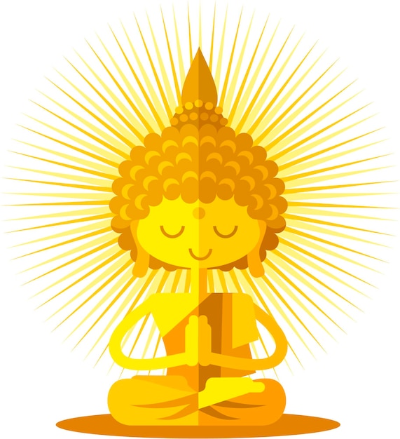 buddah flat illustration