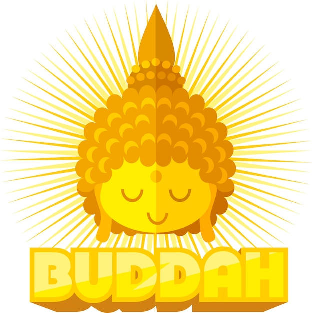 buddah flat illustration