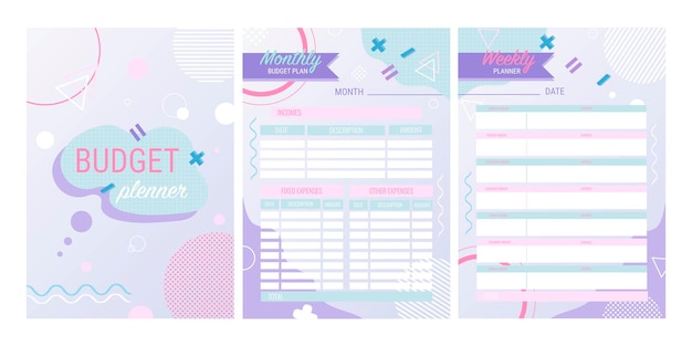 Budget planner monthly weekly