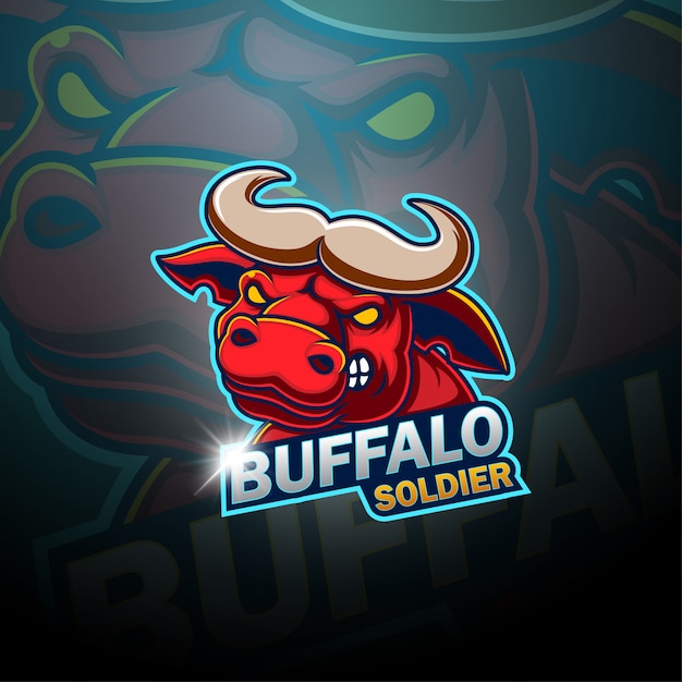 Buffalo esport mascot logo 