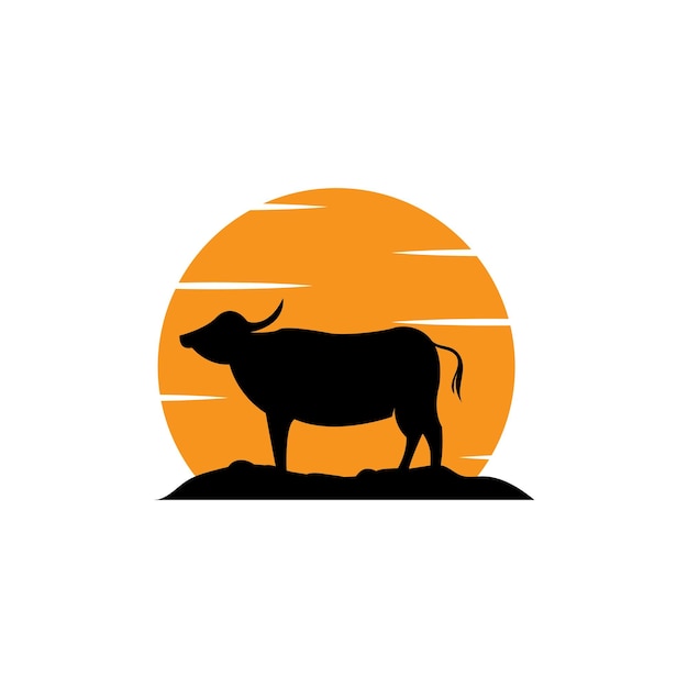 Buffalo logo and vector illustration template design