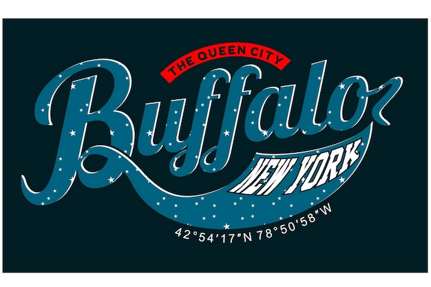 Buffalo New york Vintage typography design in vector illustration tshirt clothing and other uses