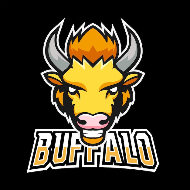 Buffalo sport and esport gaming mascot logo