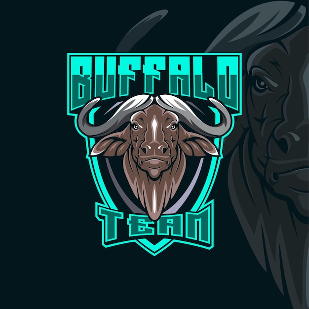 Buffalo  team mascot logo good use for symbol identity emblem badge and more