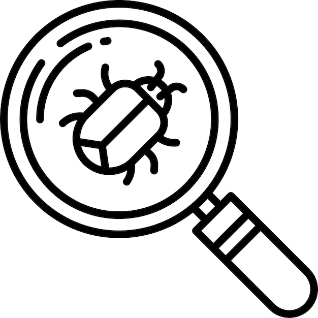 Bug outline vector illustration