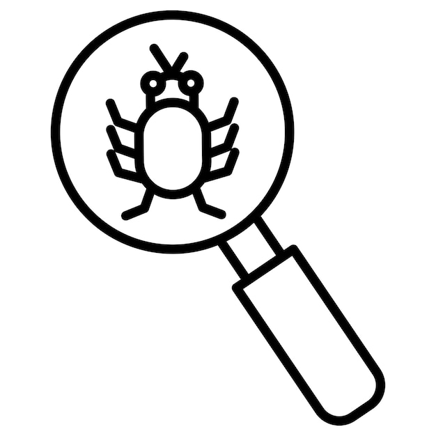 Bug Search Vector Illustration