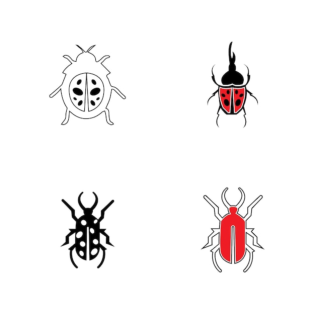 Bug vector illustration icon design template