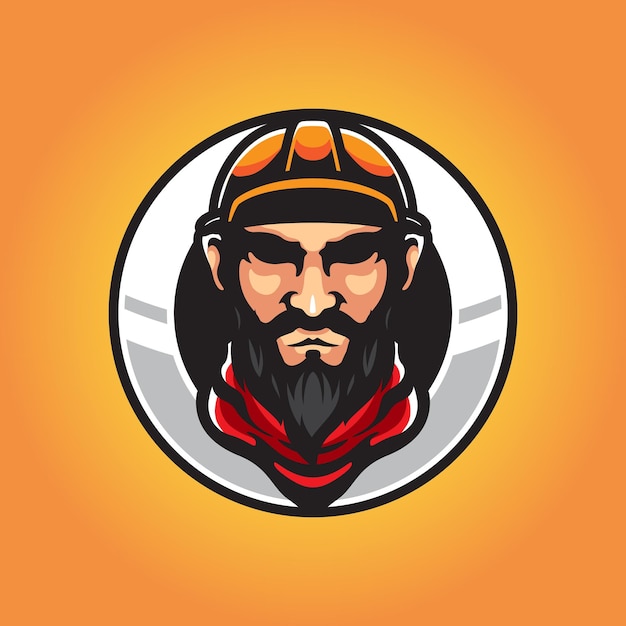 BUILDER HEAD SPORT MASCOT LOGO