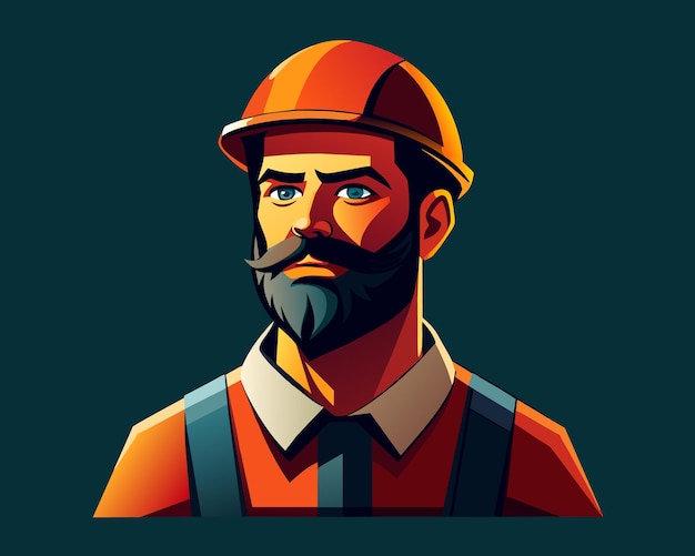 builder mascot vector desing