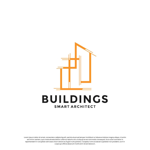 building architecture logo design template building construction logo illustration