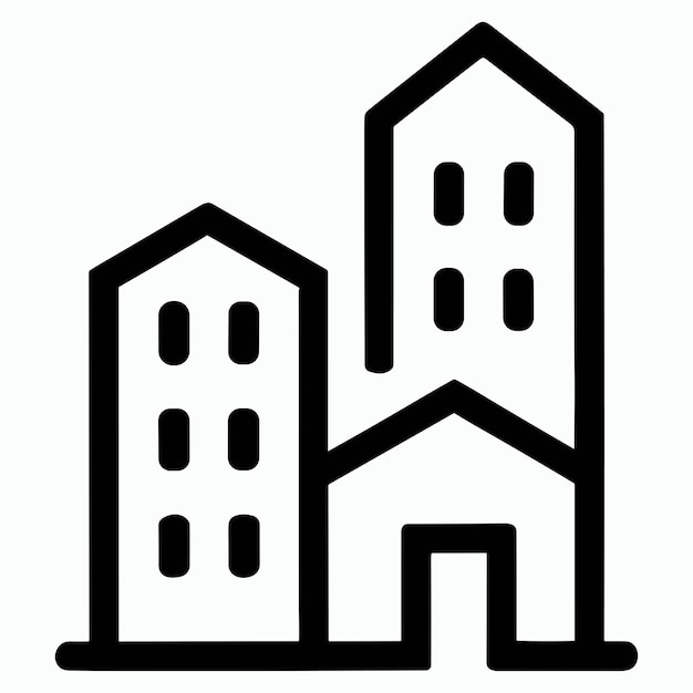 Building architecture silhouette logo illustration