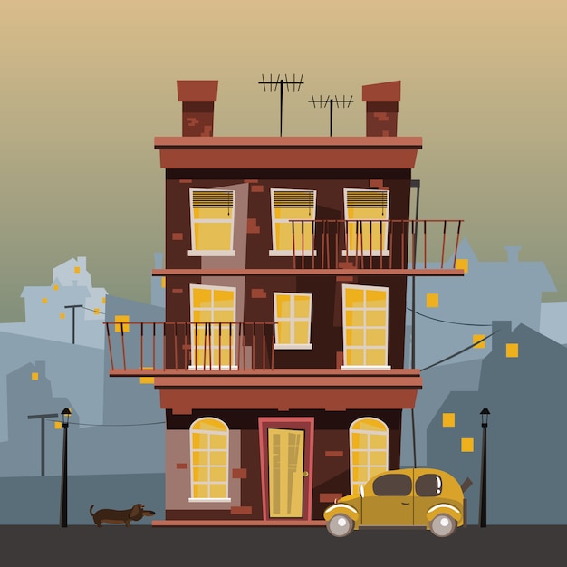 building in city vector illustration 