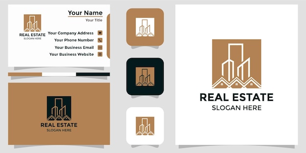 Building design logo and branding card