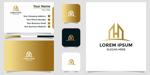 Building design logo and business card