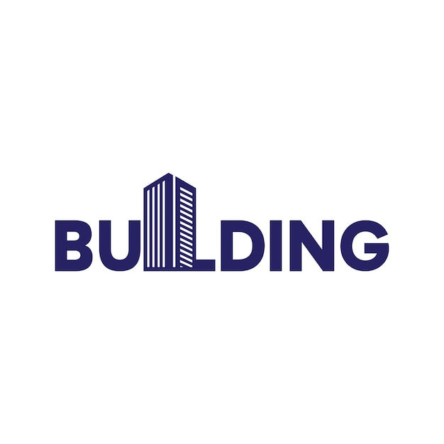 Building font logo and sign Design