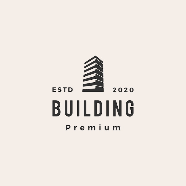 Building hipster vintage logo icon illustration