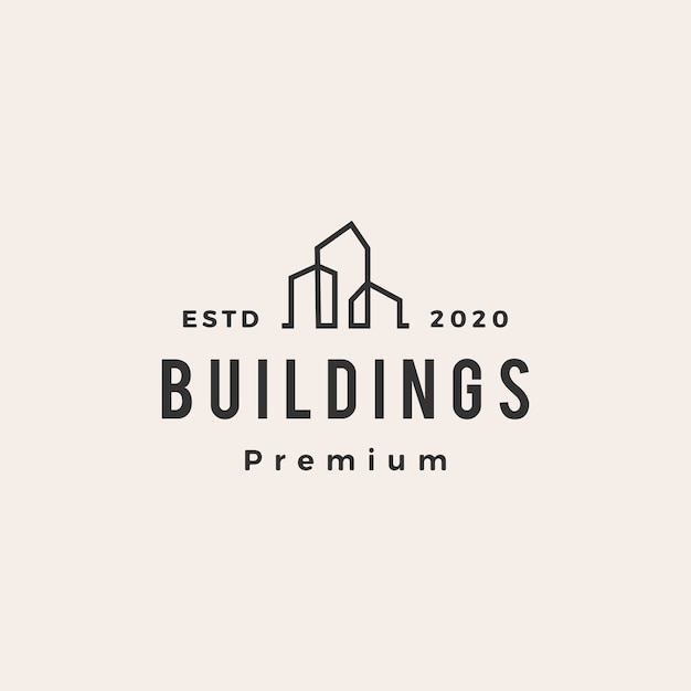 Building hipster vintage logo 