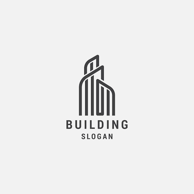 Building line logo icon design template luxury premium vector