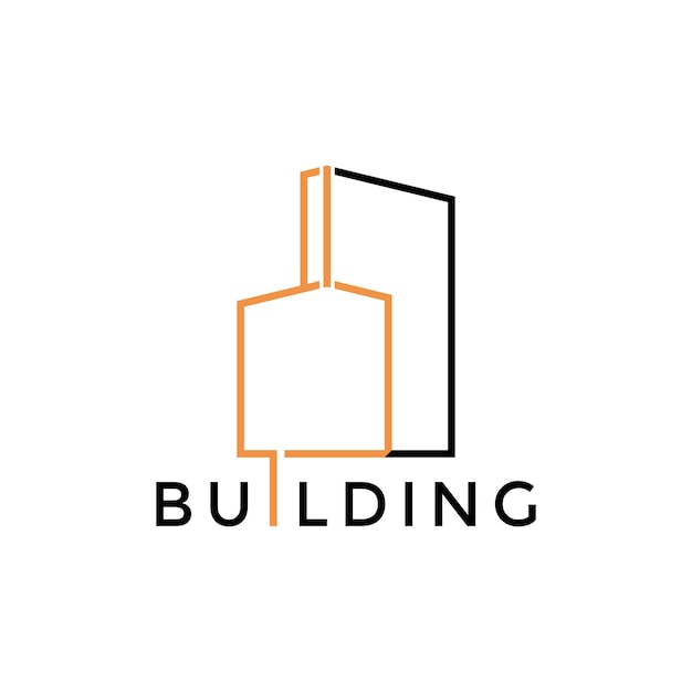 Building logo for construction company Building logo with modern concept Vector