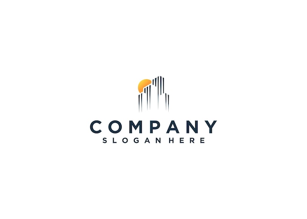 Building logo for construction company printing with modern concept Premium Vector