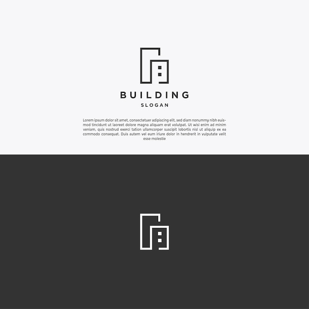 Building logo icon design template